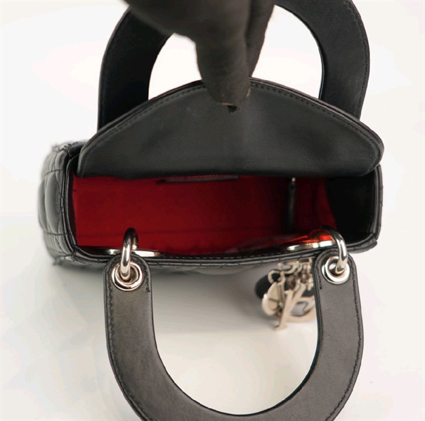 Túi Dior Lady đen size mini KG+