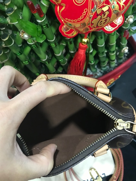 Túi Speedy Nano LV Mini Hoa Nâu+