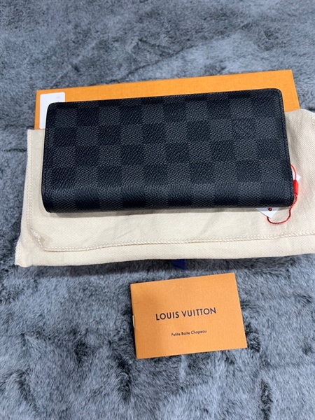 Ví LV dài đen ô vuông +