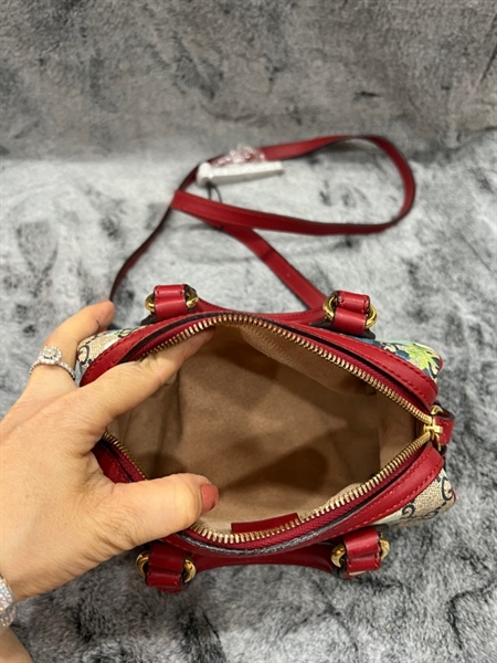 Túi Gucci speedy nano hoa xanh+
