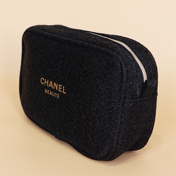 Túi Chanel Beauty đen lấp lánh KG+