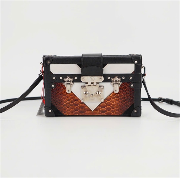 Túi LV trunk đen phối trắng nâu size 20 +