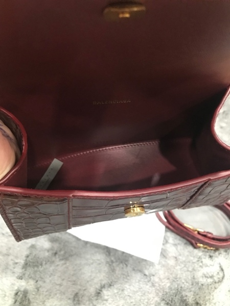 Túi Balenciaga Hourglass đỏ đô KG+