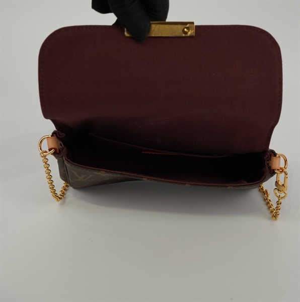 Túi LV kẹp nách hoa nâu +