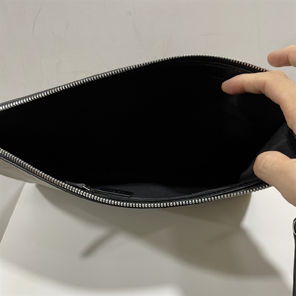 Túi Clutch GG Xám Sọc Đỏ Xanh Rêu 35cm+