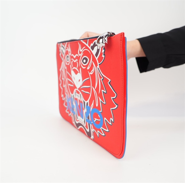 Túi Kenzo đỏ in đầu hổ TB +