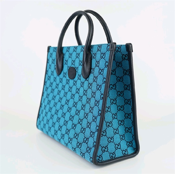 Túi GC tote xanh coban viền đen +