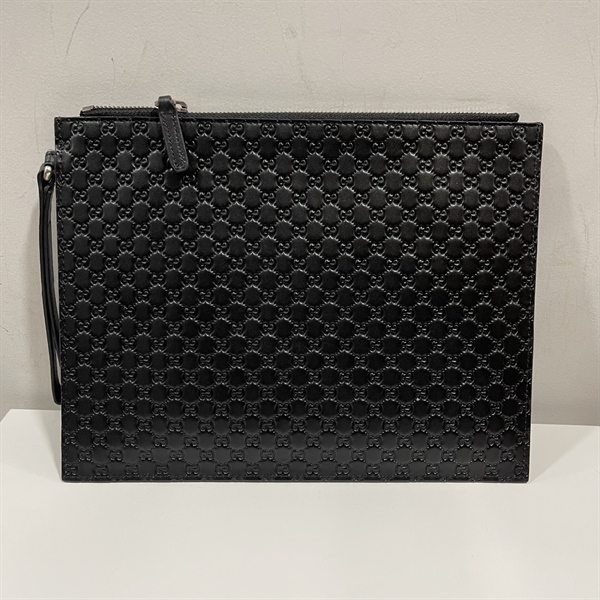 Túi clutch GG Đen Vân Nổi+