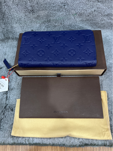 Ví LV da bê xanh dương +