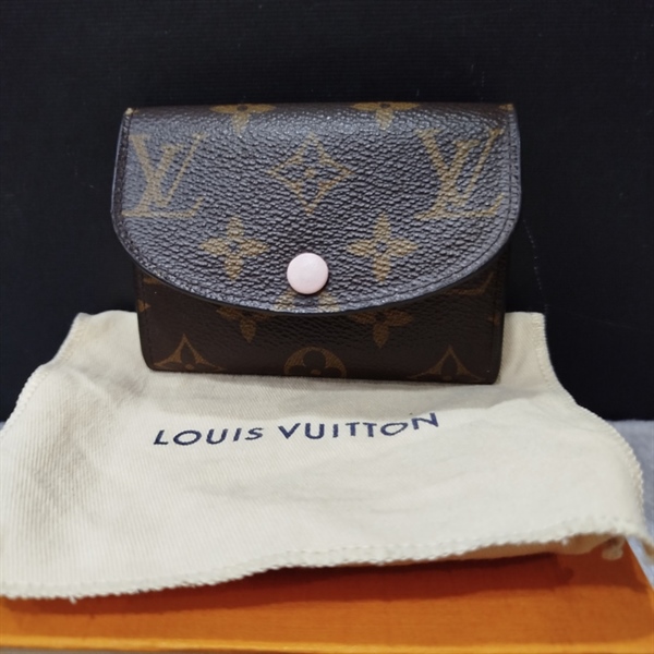 Ví card LV nút hồng lòng hồng +