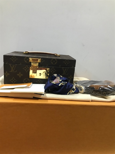 Túi LV trunk hoa nâu KG+