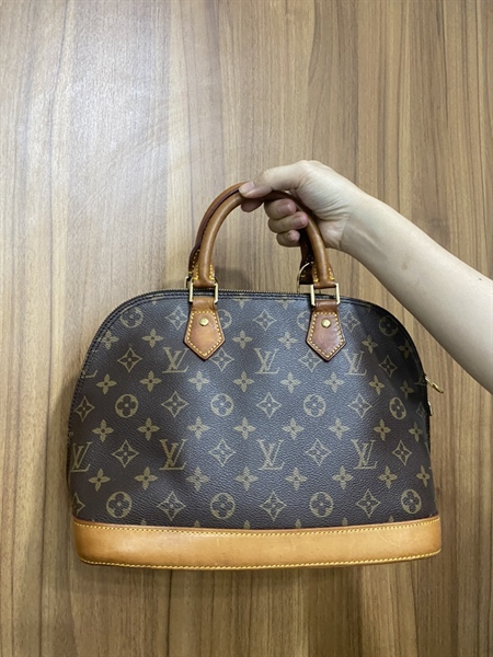 Túi LV alma hoa nâu size đáy 30cm+