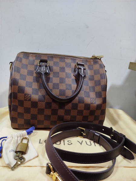 Túi Speedy LV Ô Vuông Nâu Vàng+