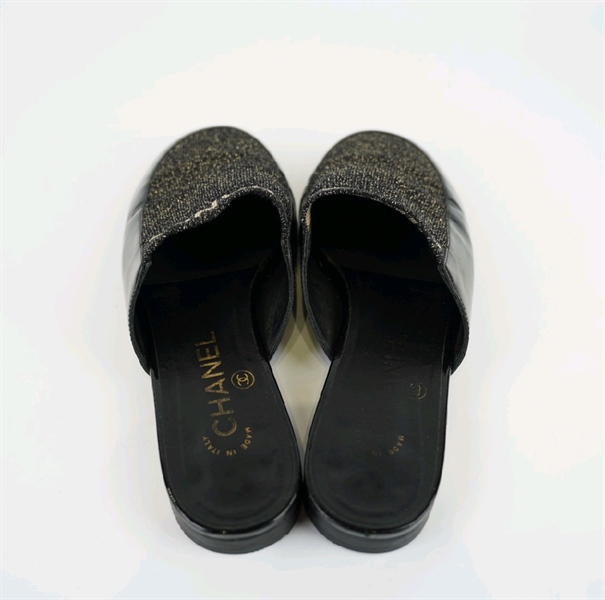 giày chanel đen kim tuyến 37/1`2+