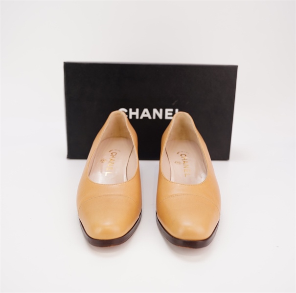 Giày Chanel màu nude sz6 cao 5p KG+