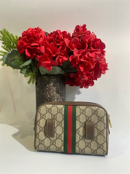 Túi Clutch Gucci sọc đỏ xanhKG+