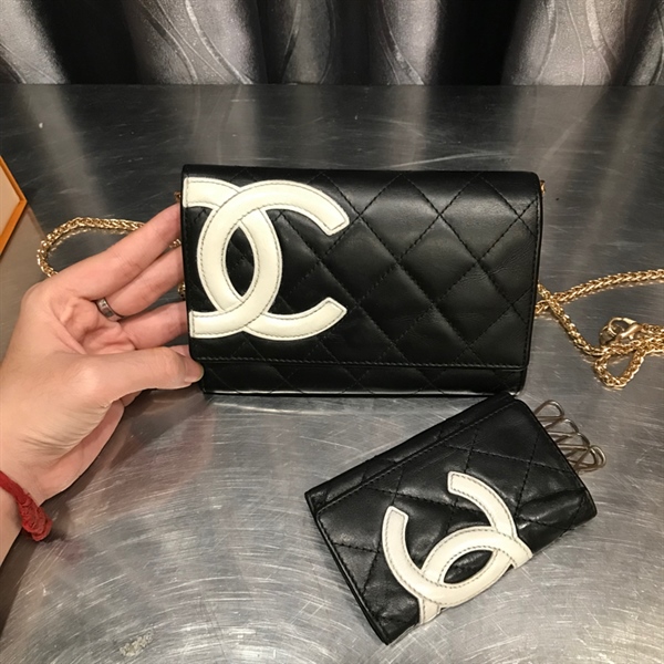 Túi Chanel trắng đen +