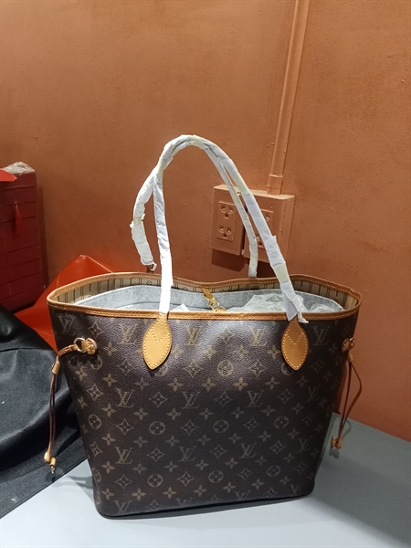 Túi LV neverfull hoa nâu +