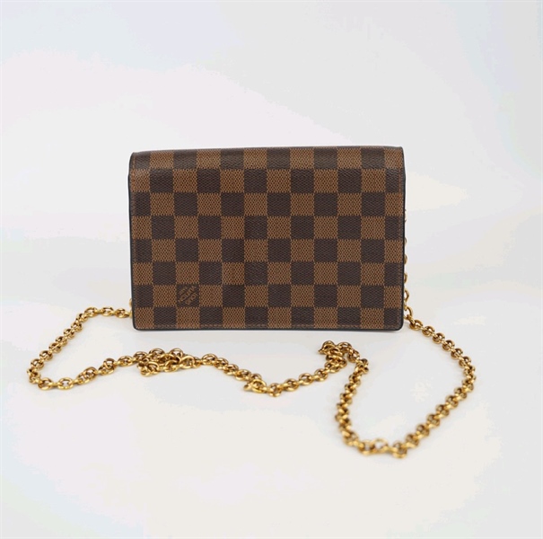 Túi LV kẹp nách ô vuông nâu phối kem KG+