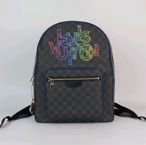 Balo LV ô vuông in chữ - TB +