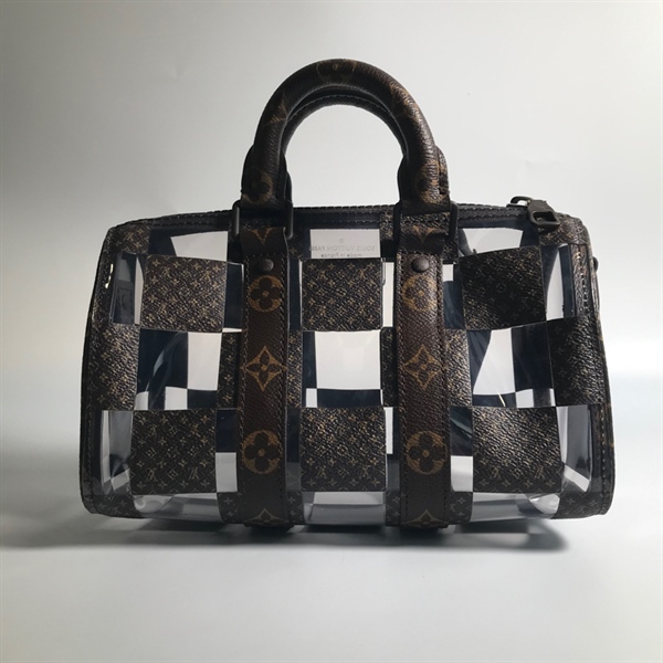 Túi LV Đen Ô vuông trắng trong KG+