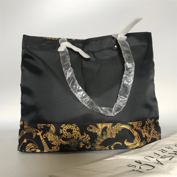 Túi Versace đen họa tiết vàng F+