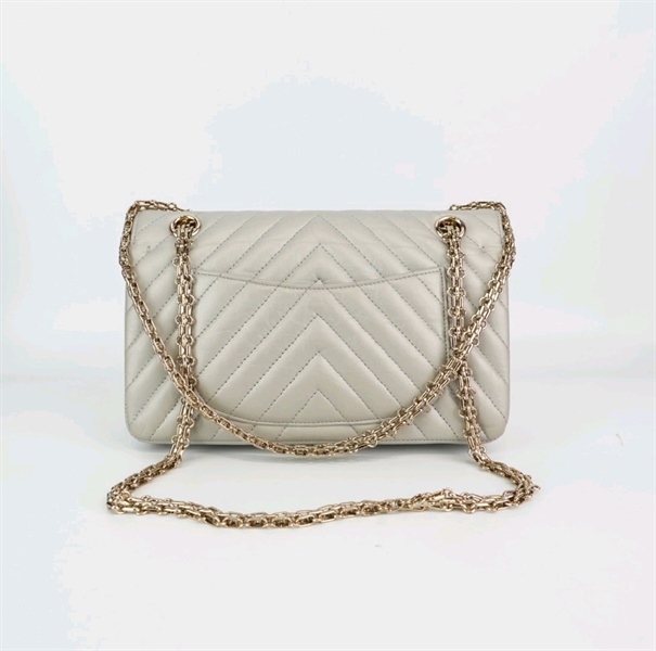 Túi Chanel xám trắng KG+