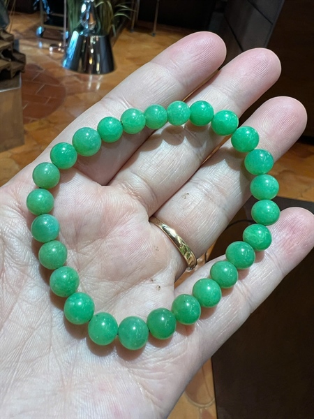 Vòng tay đá mã não xanh +