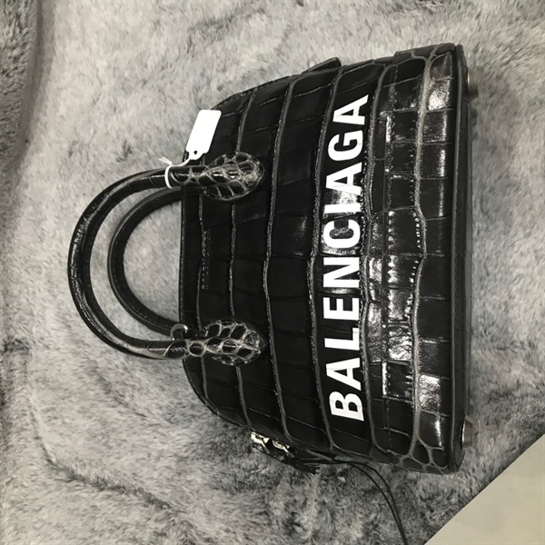 Túi GG&Balenciaga Alma da rắn xám +