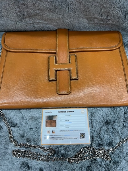 Túi Clutch Hermes màu cam KG+