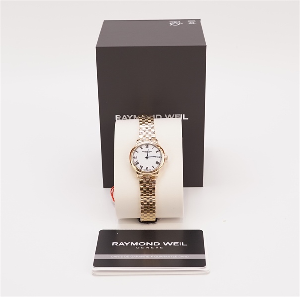 Đồng hồ Raymond Weil tròn dây vàng KG+