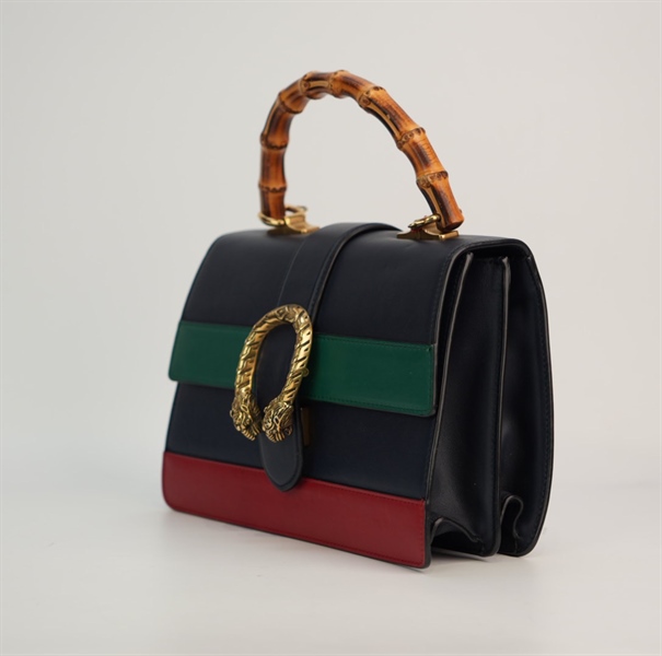 Túi GG đen đầu rồng quai trúc +