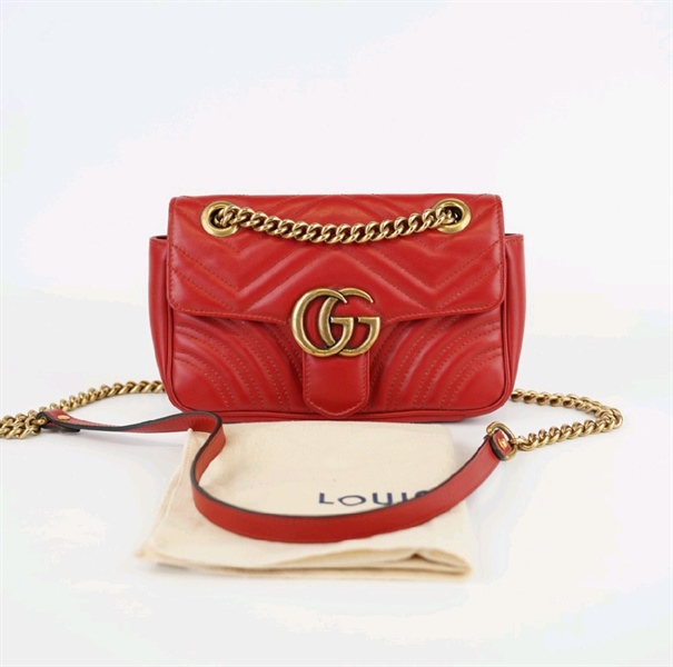 Túi GC marmont đỏ sz22+