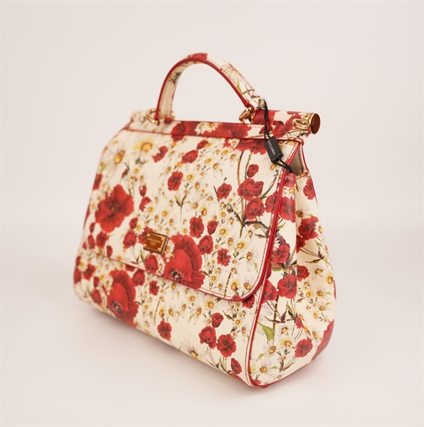 Túi DOCLE GABBANA bông hoa đỏ +