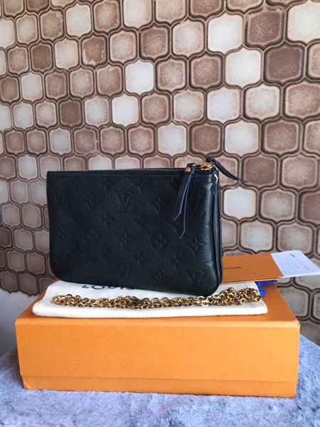 Túi LV Đen 2 Khóa Zip+