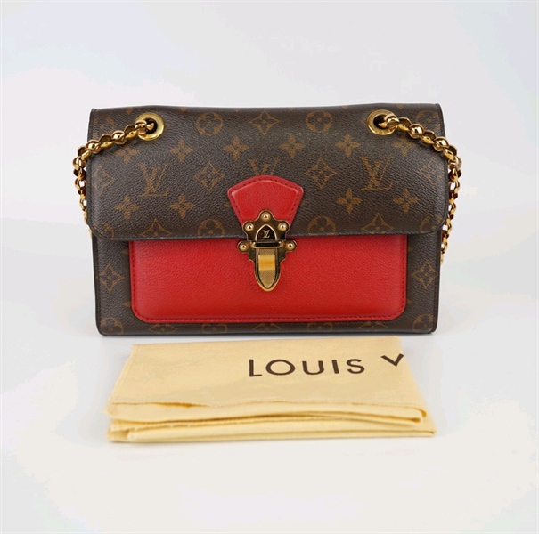 Túi LV Victoria hoa nâu KG+