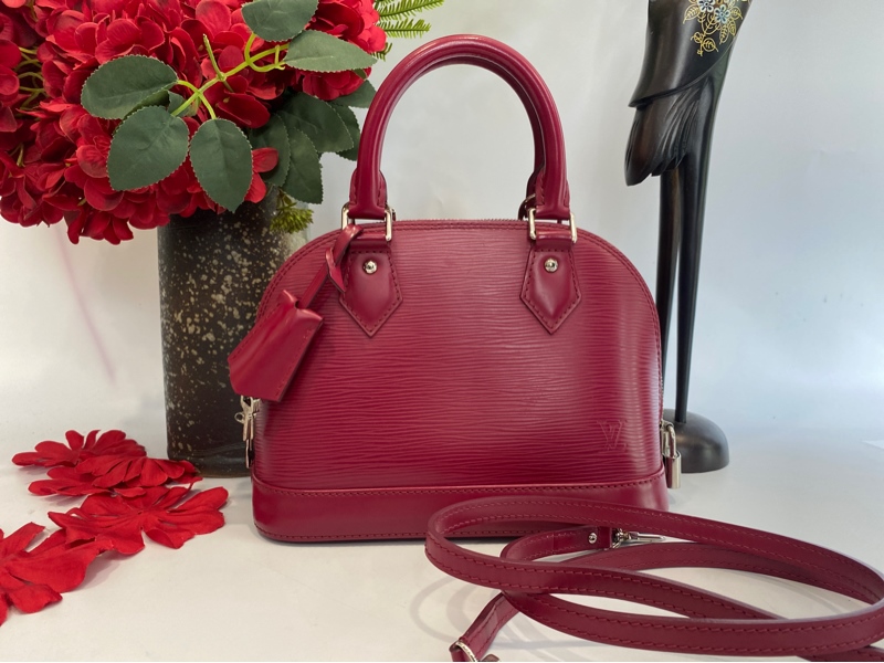 Túi LV đỏ đô ổ khoá chìa KG+