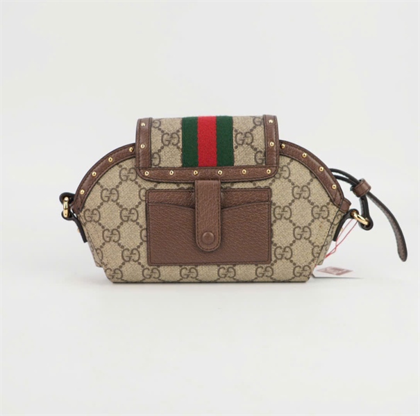 Túi GG nắp gập hoạ tiết logo size 17 +