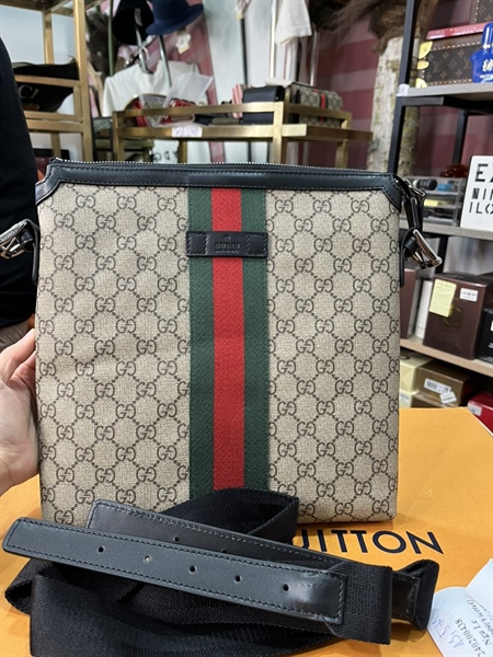 Túi Gucci phối viền xanh đỏ +