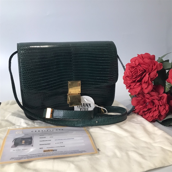 Túi Celine Lizard đen +