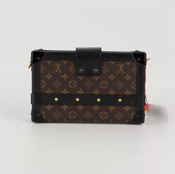 Túi LV hoa nâu viền đen +