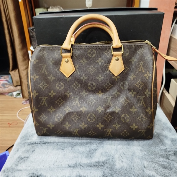 Túi speedy LV hoa nâu size 28cm ++