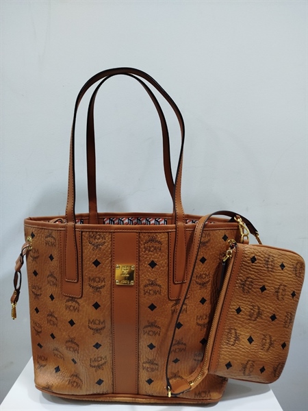 Túi Tote MCM Vàng Kèm Pound KG+