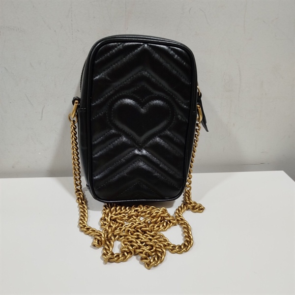 Túi Đeo Chéo GG Đen Đứng KG+