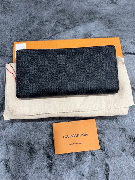 Ví LV dài đen ô vuông +