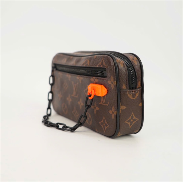 Túi LV hoa nâu dây xích đen size 20 TB+