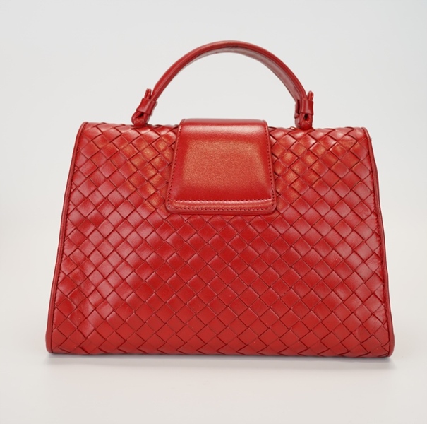Túi Bottega lưới đan đỏ +