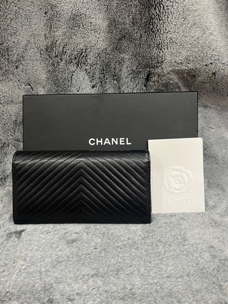 Ví chanel đen dài nắp +