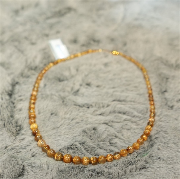 Vòng chuỗi thạch anh tóc vàng 344698 KG+