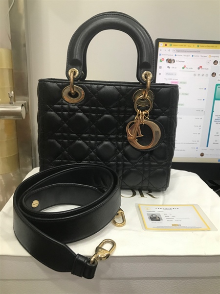 Túi Lady Dior Đen+